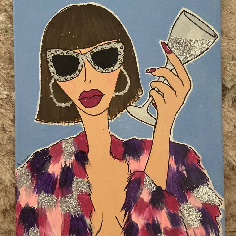Hand painted Glitzy Gals Close Out on size